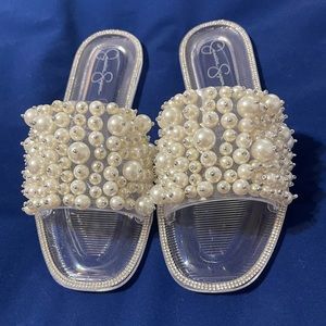 Jessica Simpson Pearl Jelly Slides